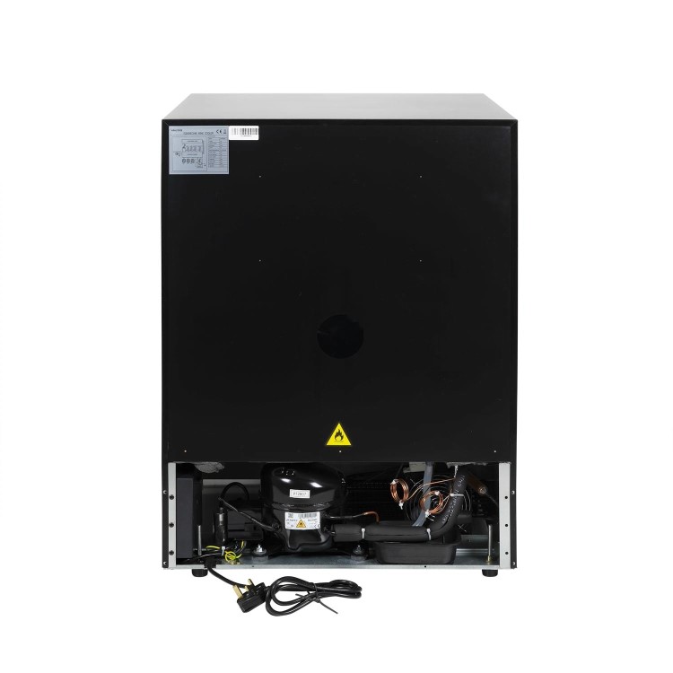 electriQ 51 Bottle Capacity Full Range Dual Zone Freestanding Wine Cooler - Black