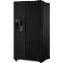 Refurbished Hisense RS694N4TBF Freestanding 535 Litre Frost Free American Fridge Freezer Black 