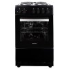 electriQ 50cm Electric Cooker with Sealed Plate Hob - Black