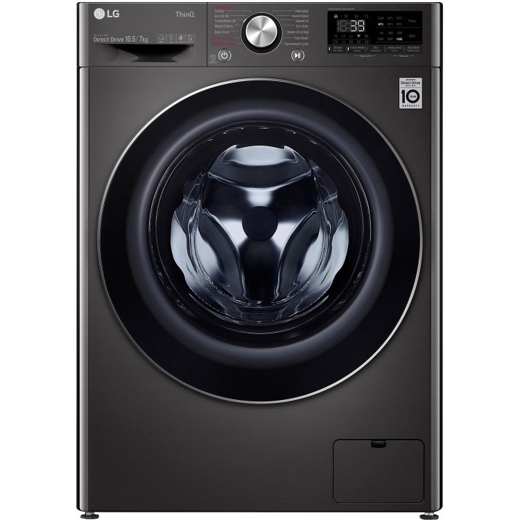LG 10.5kg Wash 7kg Dry Washer Dryer - Black