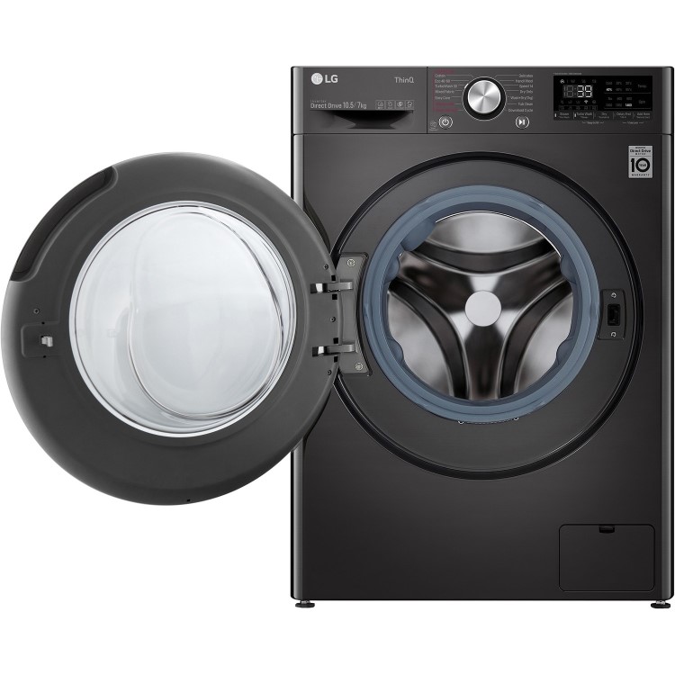 LG 10.5kg Wash 7kg Dry Washer Dryer - Black