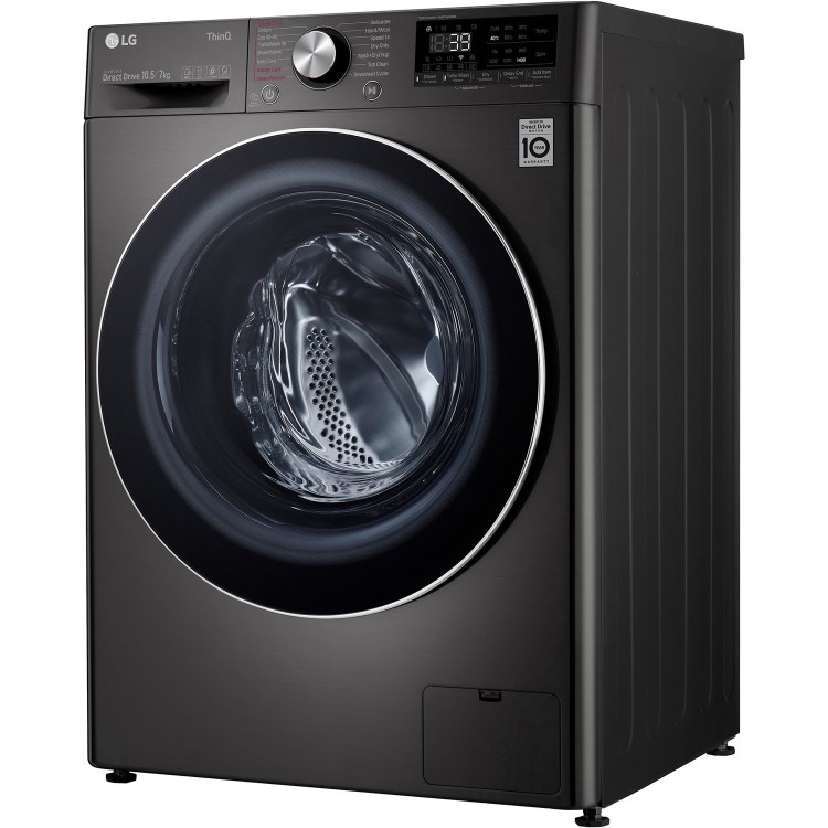 LG 10.5kg Wash 7kg Dry Washer Dryer - Black