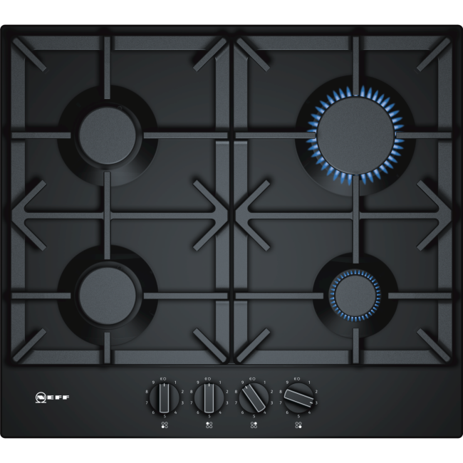 Neff N70 60cm 4 Zone Gas Hob - Black