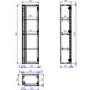 GRADE A1 - Wood Effect Wall Mounted Tall Bathroom Cabinet 420mm - Roxbi