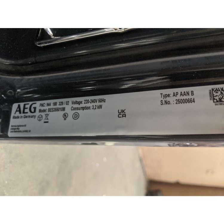 Refurbished AEG 6000 BES355010M 60cm Single Built In Electric Oven Stainless Steel