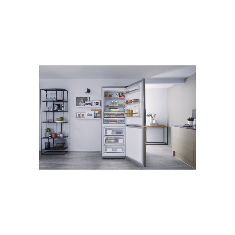 Hotpoint NFFUD191X 450 Litre Freestanding Fridge Freezer 60/40 Split Frost Free 70cm Wide - Stainless Steel