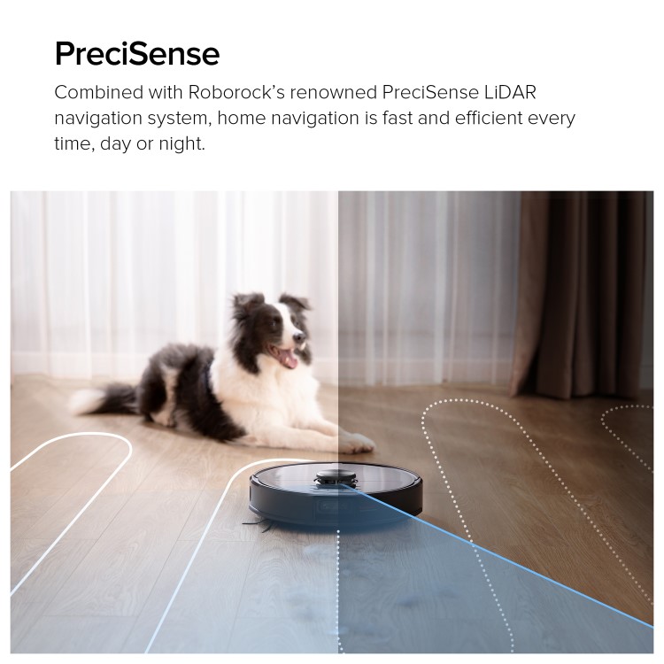 Refurbished Roborock S6 MaxV Robot Vacuum Cleaner and Mop - 2500Pa Suction - Black