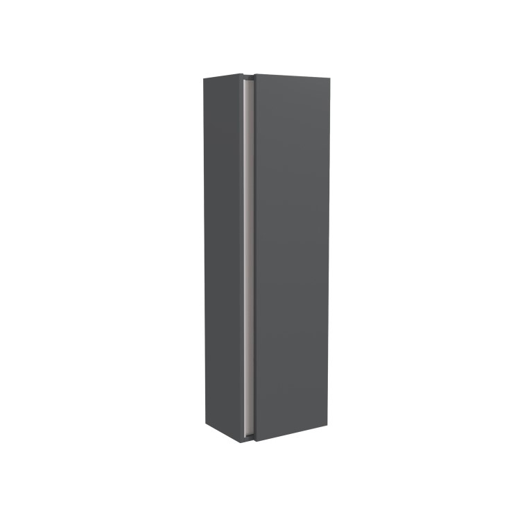 GRADE A1 - Grey Wall Mounted Tall Bathroom Cabinet 400mm - Roxbi