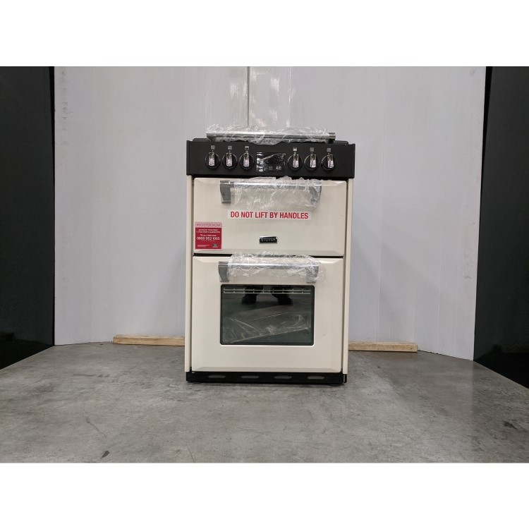 Refurbished Stoves Richmond 600E 60cm Double Oven Electric Cooker with Lid Cream