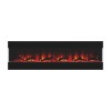 Black Wall Mounted Electric Fireplace with Open Front 72 Inch -  AmberGlo
