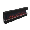 Black Wall Mounted Electric Fireplace with Open Front 72 Inch -  AmberGlo