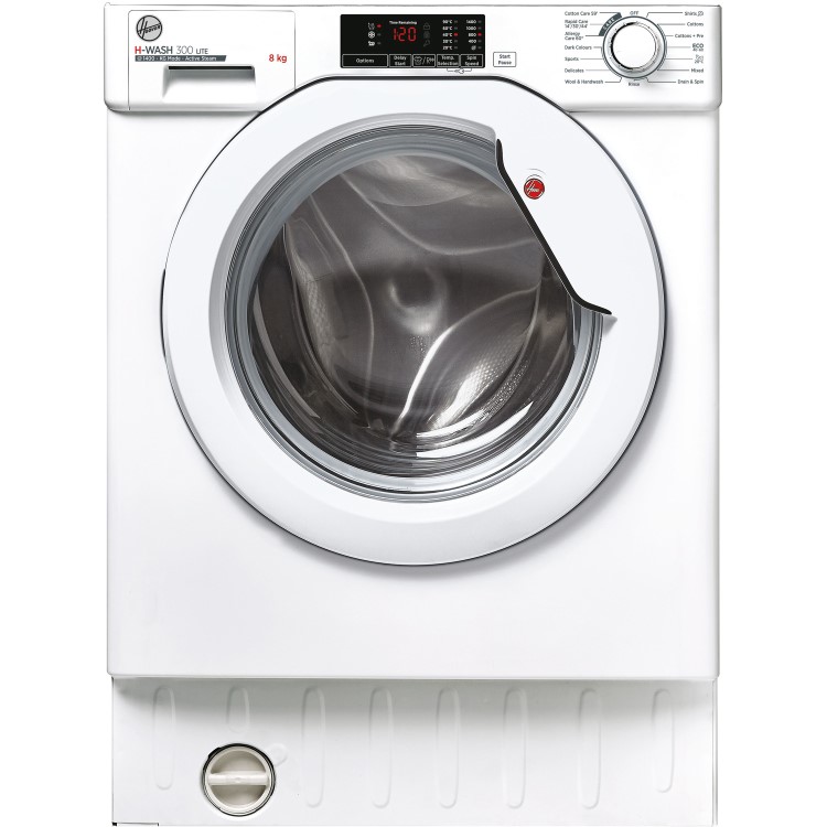 Hoover H-WASH 300 Lite 8kg 1400rpm Integrated Washing Machine - White