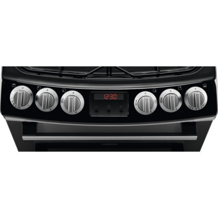 Refurbished Zanussi ZCG43250XA 55cm Double Oven Gas Cooker with Catalytic Liners Stainless Steel