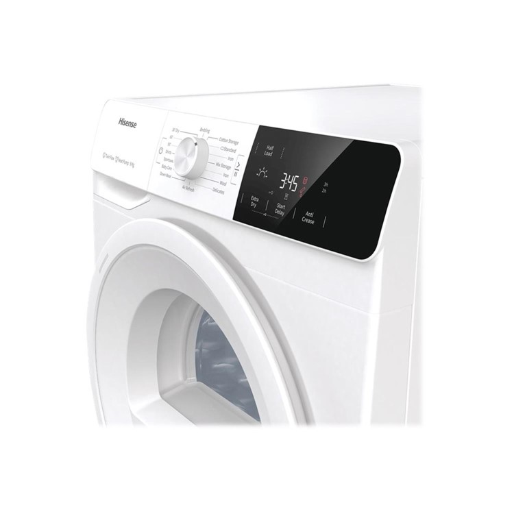 Refurbished Hisense DHGE901 Freestanding Heat Pump 9KG Tumble Dryer White
