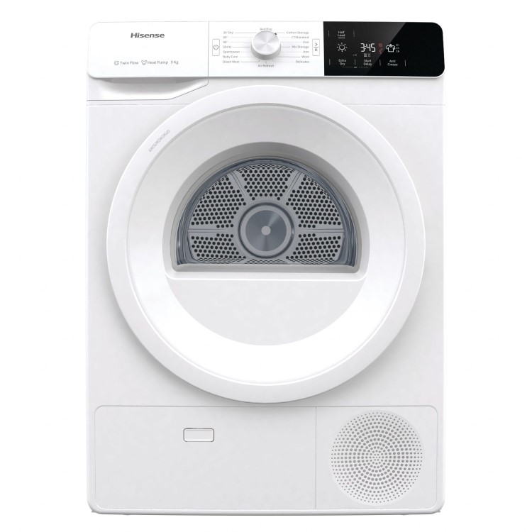 Refurbished Hisense DHGE901 Freestanding Heat Pump 9KG Tumble Dryer White