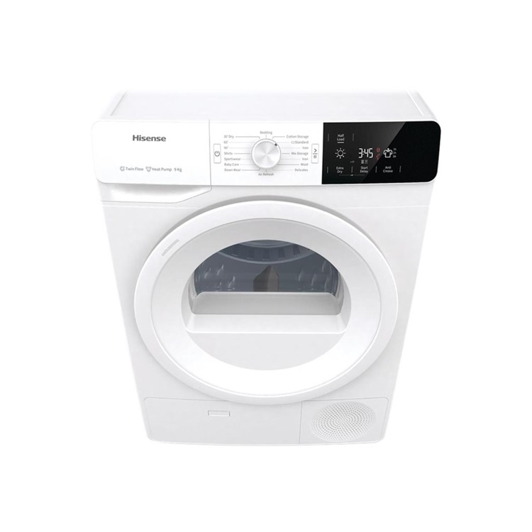 Refurbished Hisense DHGE901 Freestanding Heat Pump 9KG Tumble Dryer White