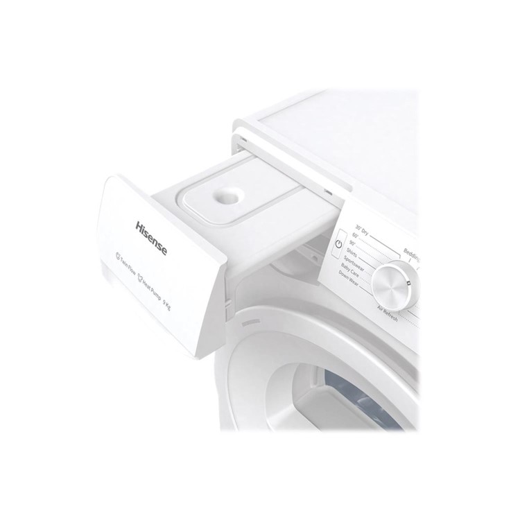 Refurbished Hisense DHGE901 Freestanding Heat Pump 9KG Tumble Dryer White