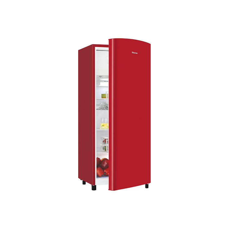 Refurbished Hisense RR220D4ARF Freestanding 164 Litre Fridge Red