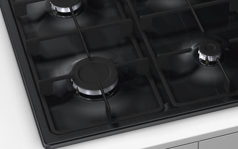 Refurbished Bosch Serie 2 PBP6B6B60 58cm 4 Burner Gas Hob Black