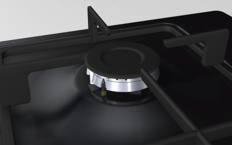 Refurbished Bosch Serie 2 PBP6B6B60 58cm 4 Burner Gas Hob Black