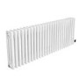 White Horizontal Column Smart Electric Radiator with Wi-Fi Thermostat - 1200W - H400xW1190mm - Bathroom Safe