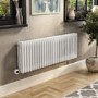 White Horizontal Column Smart Electric Radiator with Wi-Fi Thermostat - 1200W - H400xW1190mm - Bathroom Safe