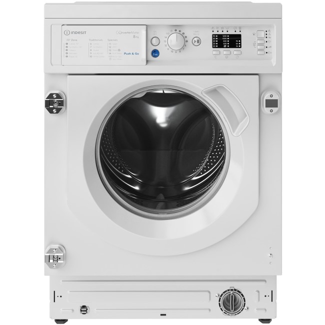 Refurbished Indesit BIWMIL81284 Integrated 8KG 1200 Spin Washing Machine White