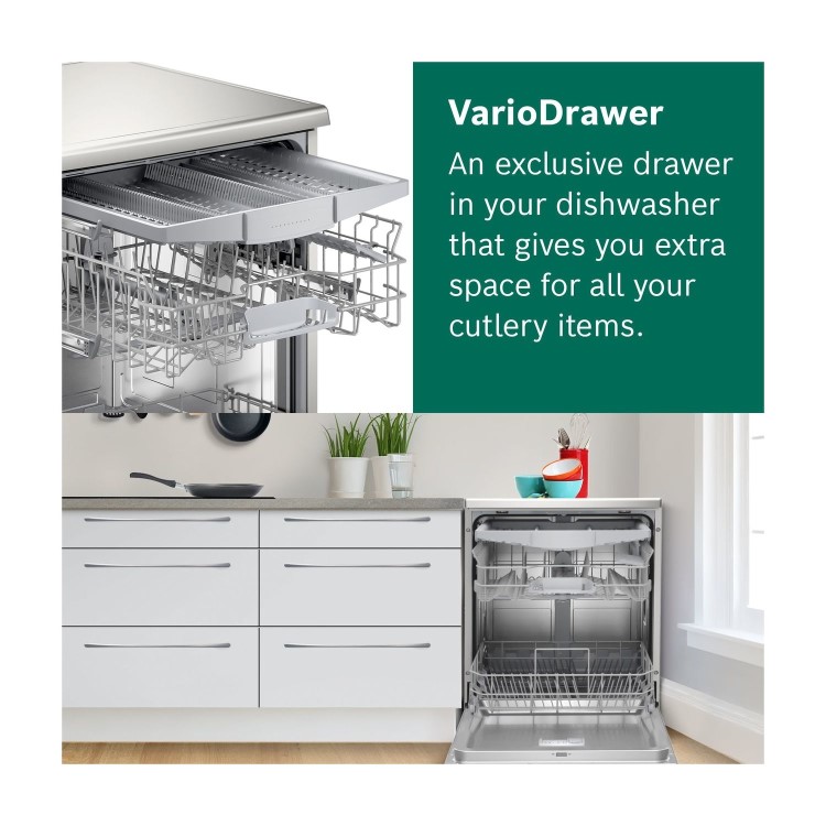 Bosch Series 2 13 Place Settings Freestanding Dishwasher - Silver