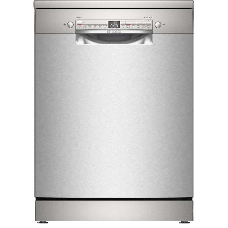 Bosch Series 2 13 Place Settings Freestanding Dishwasher - Silver