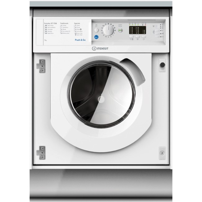 Refurbished Indesit BIWMIL71252UKN Integrated 7KG 1200 Spin Washing Machine White
