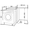 Indesit 7kg 1200rpm Integrated Washing Machine - White