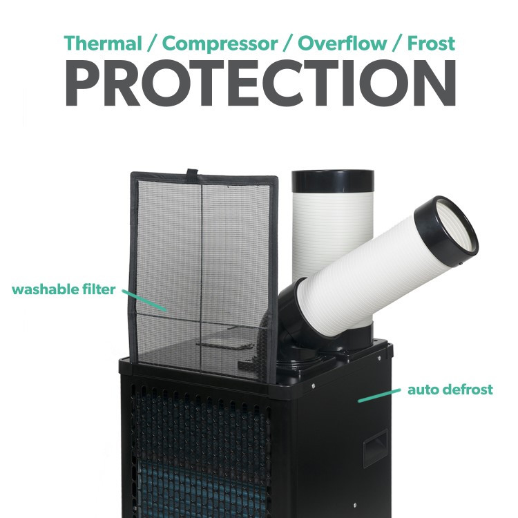 electriQ Heavy Duty 9200 BTU Portable Commercial Air Conditioner - Metal Body