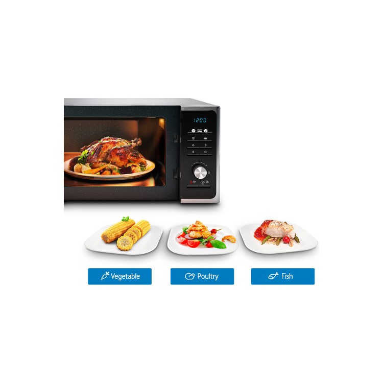 Refurbished Samsung MS28F303TAS 28L 1000W Solo Microwave Silver