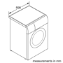 Refurbished Bosch Serie 6 WVG3047SGB Freestanding 7/4KG 1500 Spin Washer Dryer Silver