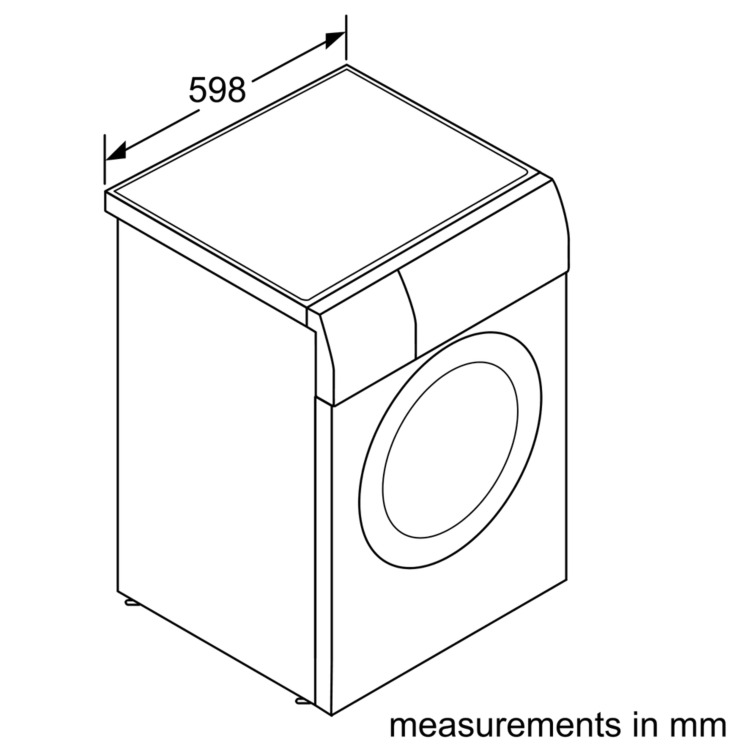 Refurbished Bosch Serie 6 WVG3047SGB Freestanding 7/4KG 1500 Spin Washer Dryer Silver