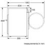 Refurbished Bosch Serie 6 WVG3047SGB Freestanding 7/4KG 1500 Spin Washer Dryer Silver