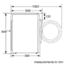 Refurbished Bosch Serie 6 WVG3047SGB Freestanding 7/4KG 1500 Spin Washer Dryer Silver
