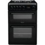 Refurbished Hotpoint HAG60K 60cm Double Oven Gas Cooker Black