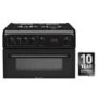 Refurbished Hotpoint HAG60K 60cm Double Oven Gas Cooker Black