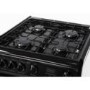 Refurbished Hotpoint HAG60K 60cm Double Oven Gas Cooker Black