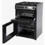 Refurbished Hotpoint HAG60K 60cm Double Oven Gas Cooker Black