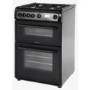 Refurbished Hotpoint HAG60K 60cm Double Oven Gas Cooker Black