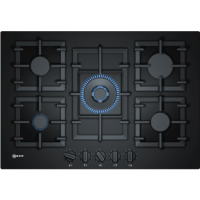 Refurbished Neff N70 T27CS59S0 75cm 5 Burner Gas on Glass Gas Hob Black Refurbished Neff N70 T27CS59S0 75cm 5 Burner Gas on Glass Gas Hob Black