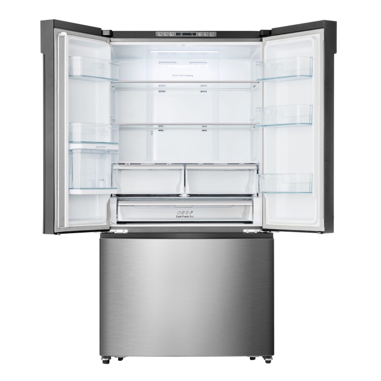 Refurbished Hisense RF750N4ISF 596 Litre American Fridge Freezer With Super Cooling Stainless Steel Look