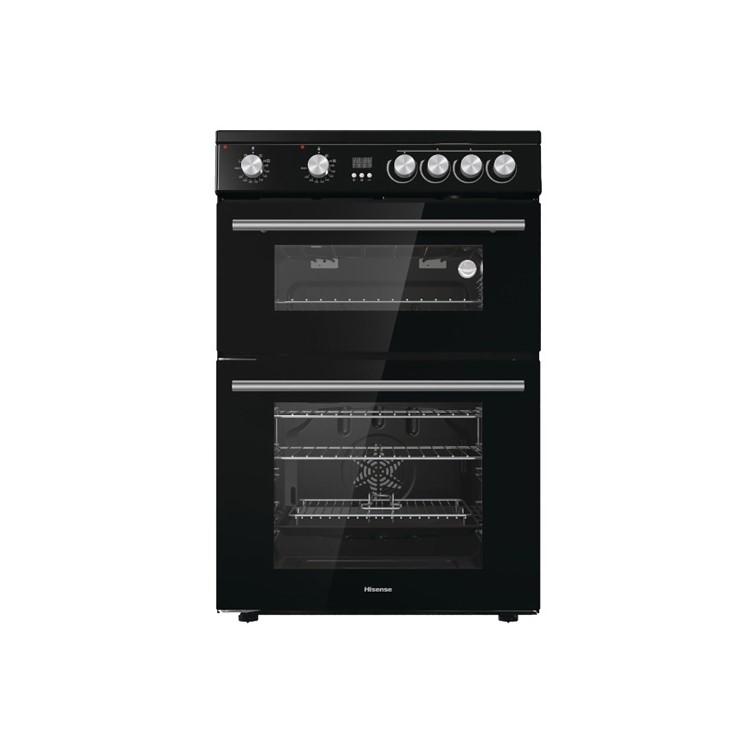 Refurbished Hisense HDE3211BBUK 60cm Electric Cooker Black
