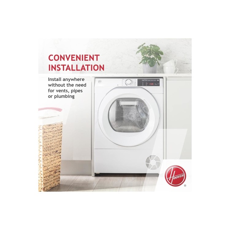 Refurbished Hoover H-Dry 300 HLEH9A2TCE-80 Freestanding Heat Pump 9KG Tumble Dryer White