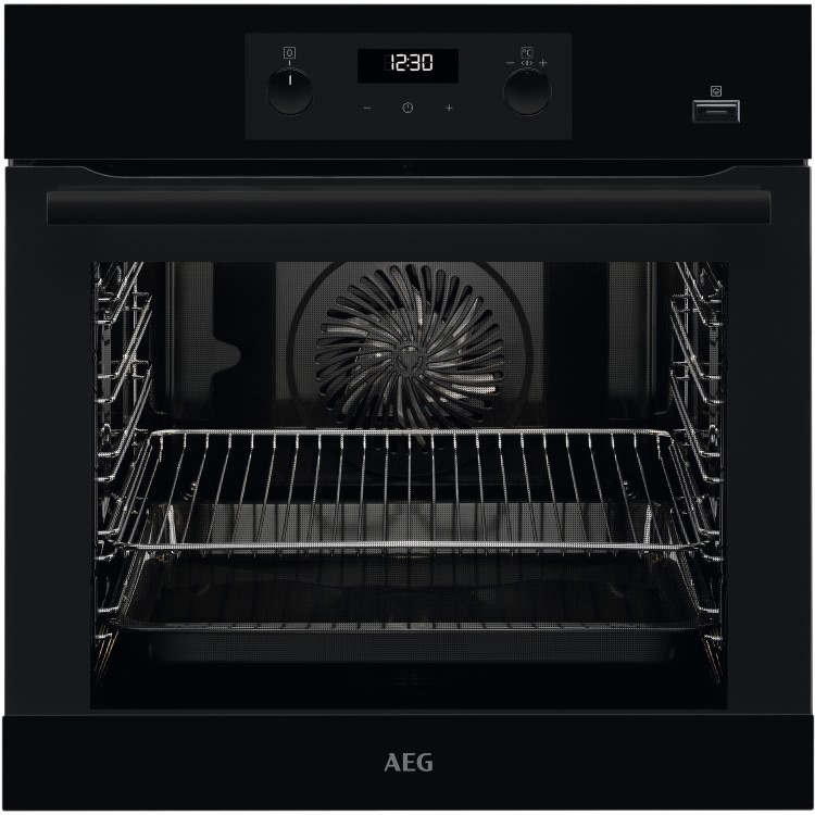 Refurbished AEG SteamBake BEB355020B 60cm Single Built In Electric Steam Oven Black
