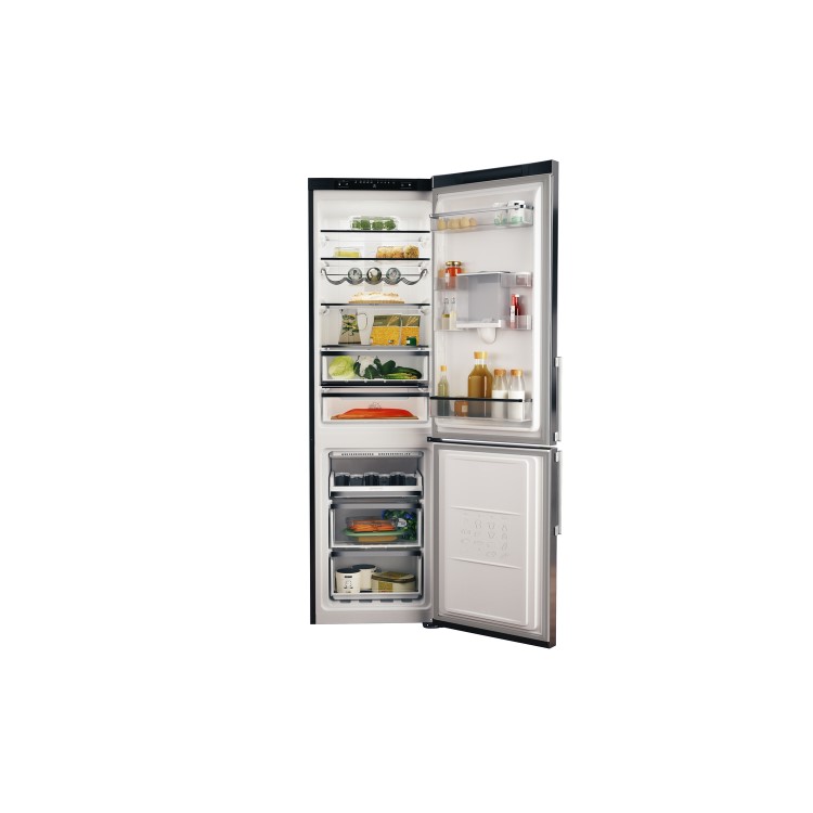 Refurbished Hotpoint H7T911AMXHAQUA Freestanding 360 Litre 70/30 Fridge Freezer Inox