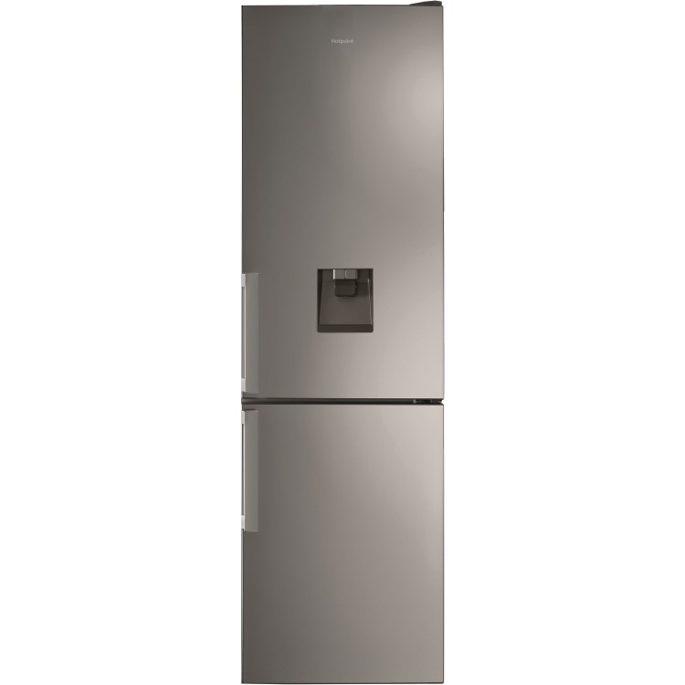 Refurbished Hotpoint H7T911AMXHAQUA Freestanding 360 Litre 70/30 Fridge Freezer Inox