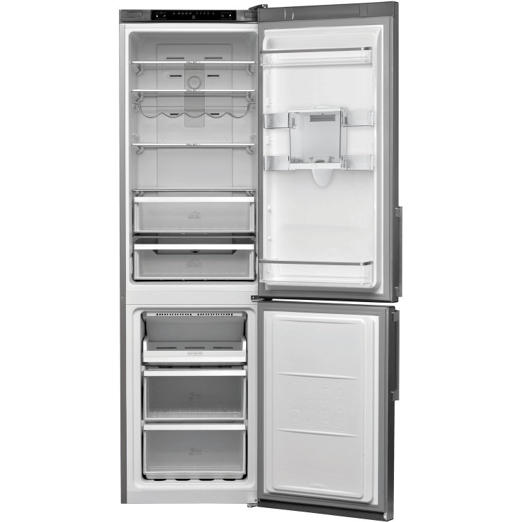 Refurbished Hotpoint H7T911AMXHAQUA Freestanding 360 Litre 70/30 Fridge Freezer Inox